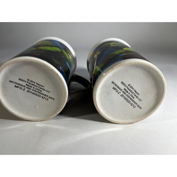 TMNT Teenage Mutant Ninja Turtles 2014 VIACOM Vintage Coffee Mug Set of 2 Cups - Picture 8 of 14